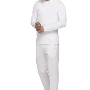 Model showcasing Cricket trackpants and full sleeved T-shirt by FINO